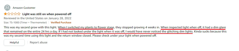 comments of amazon grow light2