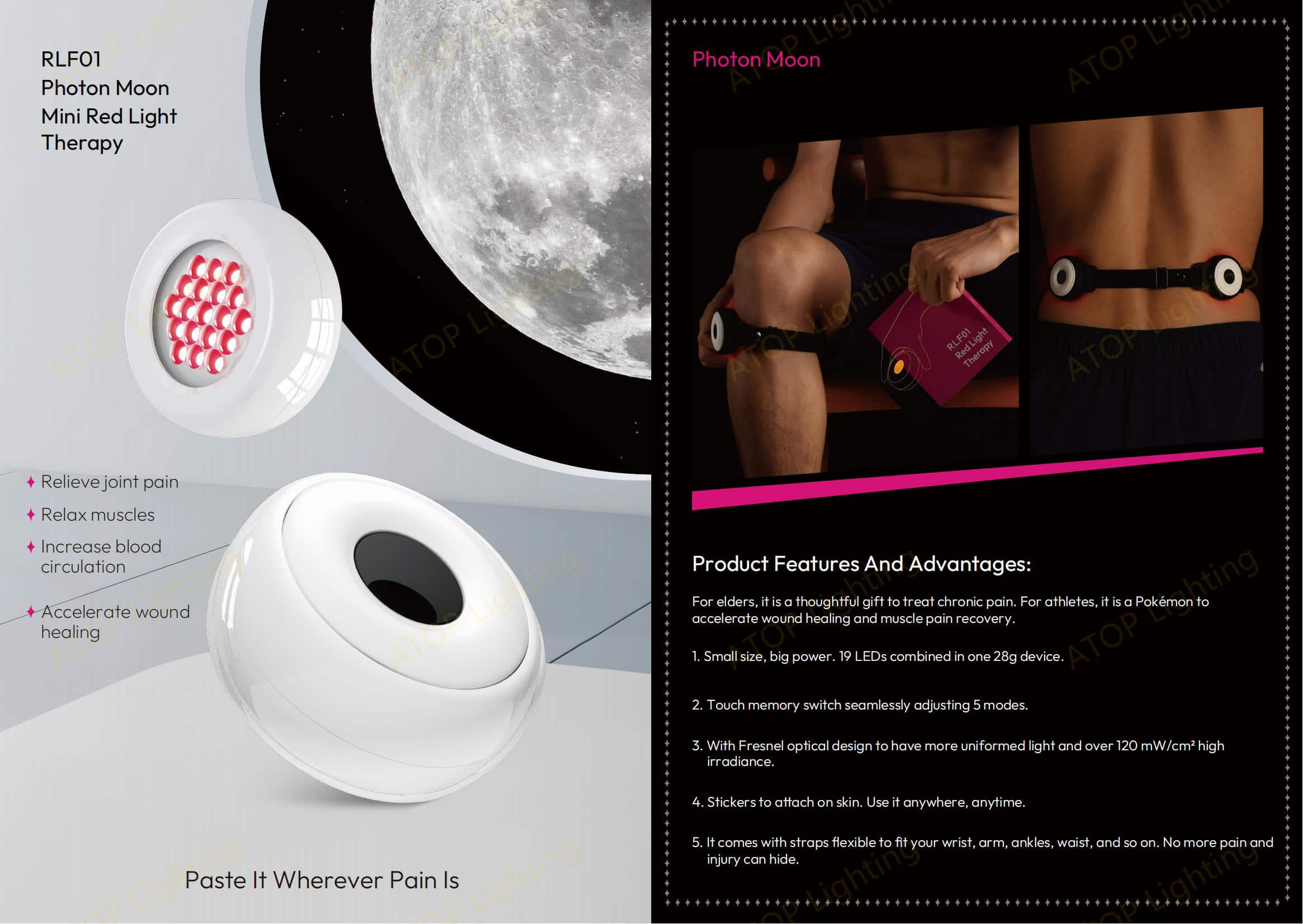 RFL01 Photon Moon Mini Red Light Therapy