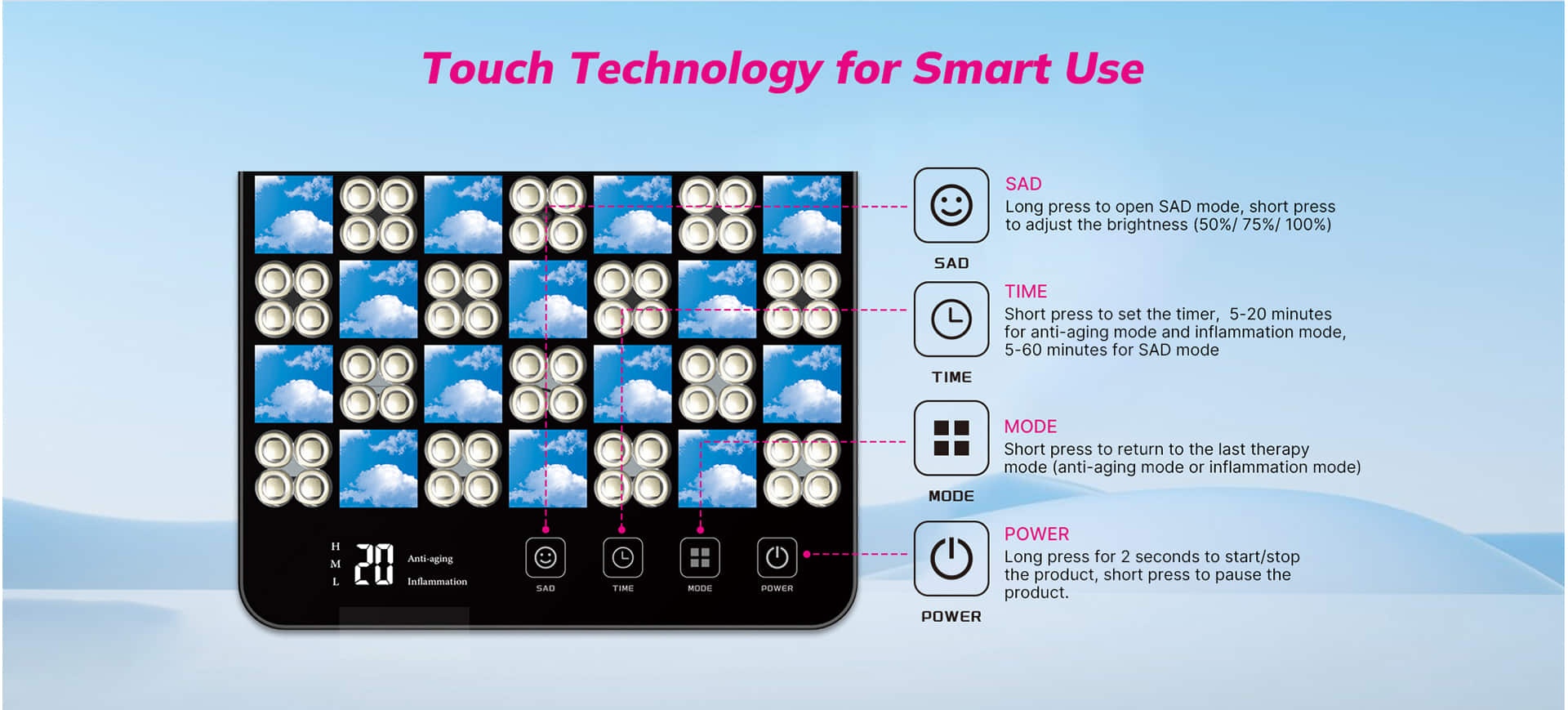 RLA02 Red Light Therapy with Smart Touch Panel_04